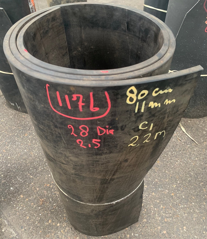 Gebruikte rubber op rol (Z.g.a.n.)