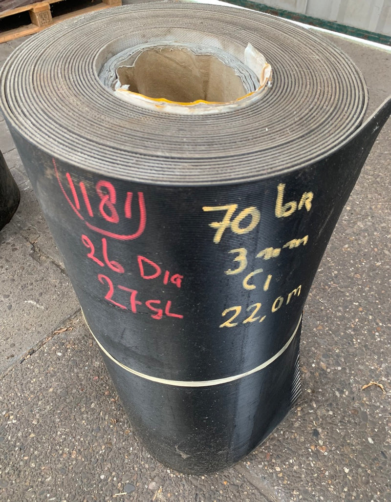 Gebruikte rubber op rol (Z.g.a.n.)