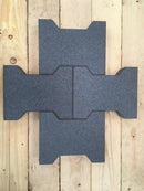 Rubber H-Klinker Grijs