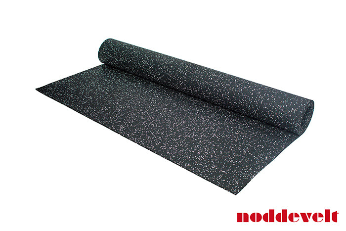 Fitnessvloer 6mm black/grey | 1,25x10m